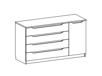 Chest of drawers MALTA 4st1d